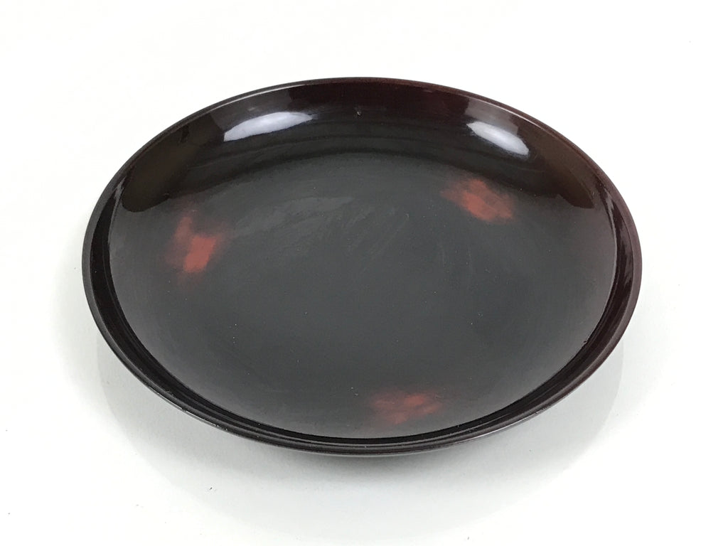Japanese Lacquered Wooden Meimeizara Small Plate Vtg Tea Ceremony Brown L647-KT - Lacquerware-chidorivintage.com