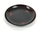 Japanese Lacquered Wooden Meimeizara Small Plate Vtg Tea Ceremony Brown L647-KT - Lacquerware-chidorivintage.com