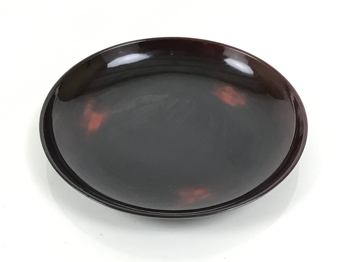 Japanese Lacquered Wooden Meimeizara Small Plate Vtg Tea Ceremony Brown L647-KT - Lacquerware-chidorivintage.com