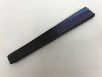Japanese Fabric Folding Fan Sensu Vtg Bamboo Frame Purple Blue Gradient 5D62-AD - Fan-chidorivintage.com