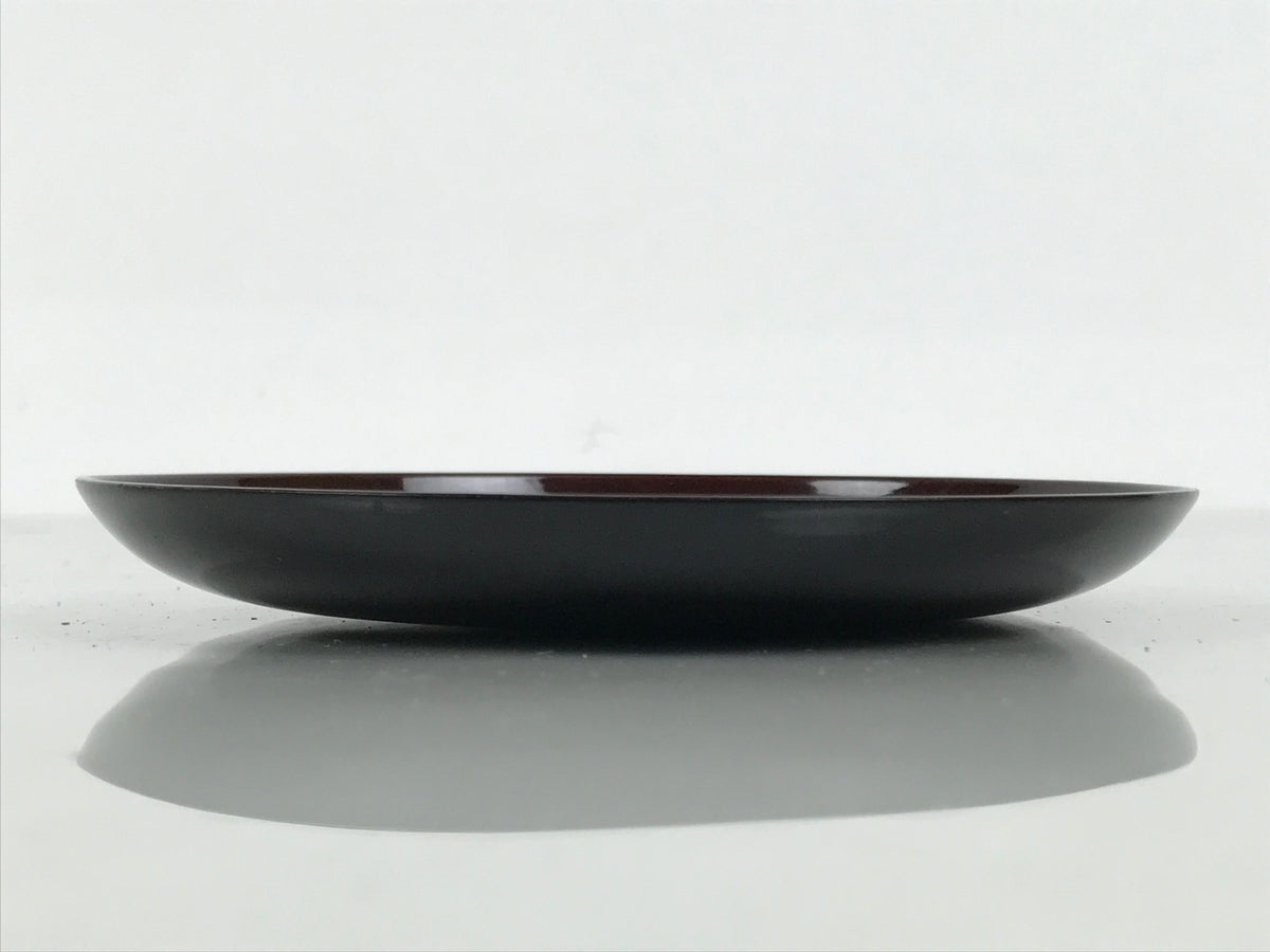 Japanese Lacquered Wooden Meimeizara Small Plate Vtg Tea Ceremony Brown L647-KT - Lacquerware-chidorivintage.com