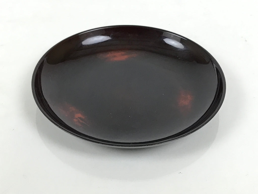 Japanese Lacquered Wooden Meimeizara Small Plate Vtg Tea Ceremony Brown L648-KT - Lacquerware-chidorivintage.com