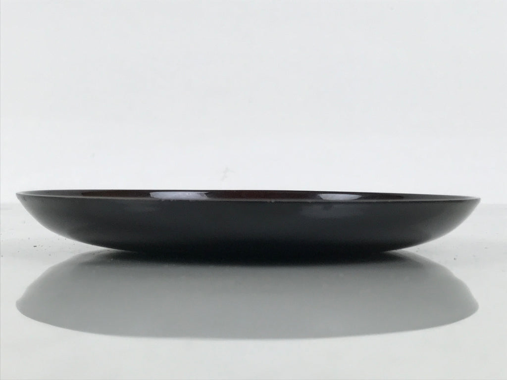 Japanese Lacquered Wooden Meimeizara Small Plate Vtg Tea Ceremony Brown L648-KT - Lacquerware-chidorivintage.com