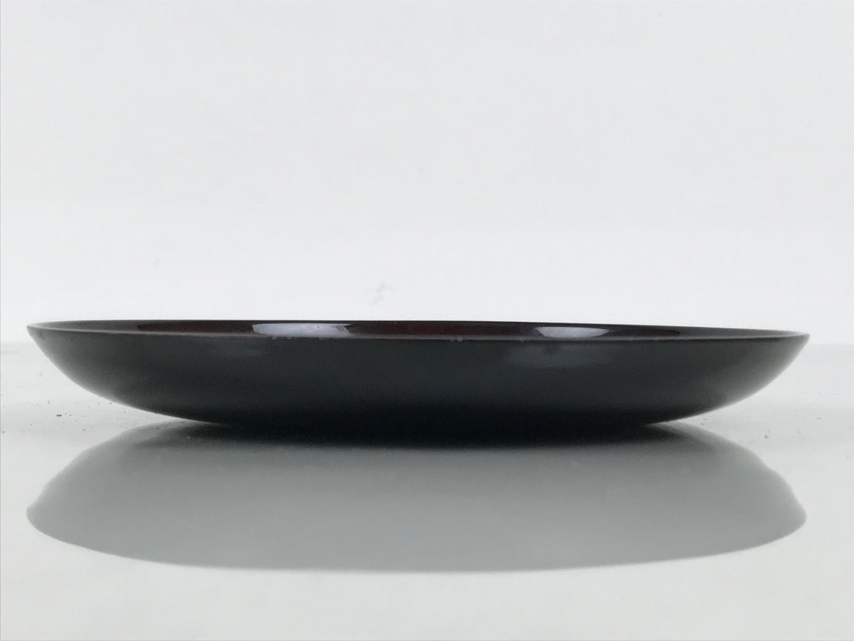 Japanese Lacquered Wooden Meimeizara Small Plate Vtg Tea Ceremony Brown L648-KT - Lacquerware-chidorivintage.com