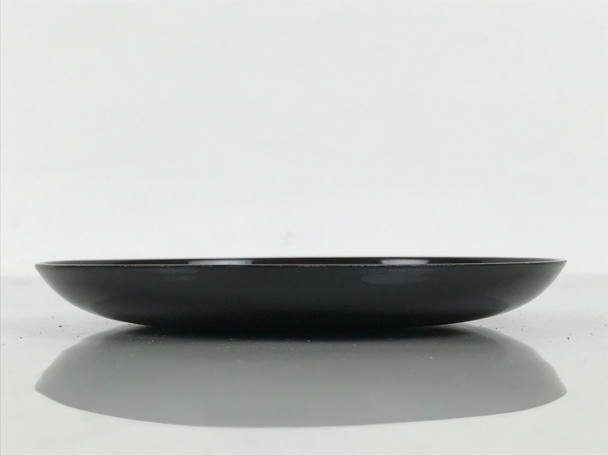 Japanese Lacquered Wooden Meimeizara Small Plate Vtg Tea Ceremony Brown L648-KT - Lacquerware-chidorivintage.com