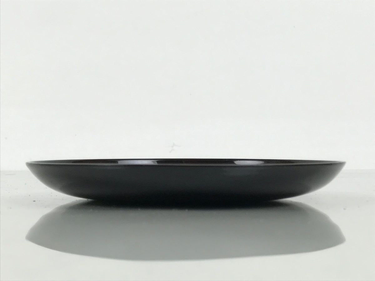 Japanese Lacquered Wooden Meimeizara Small Plate Vtg Tea Ceremony Brown L648-KT - Lacquerware-chidorivintage.com