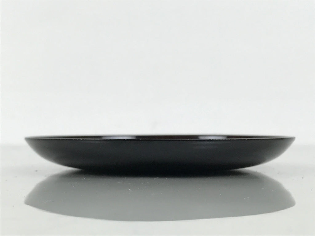 Japanese Lacquered Wooden Meimeizara Small Plate Vtg Tea Ceremony Brown L648-KT - Lacquerware-chidorivintage.com