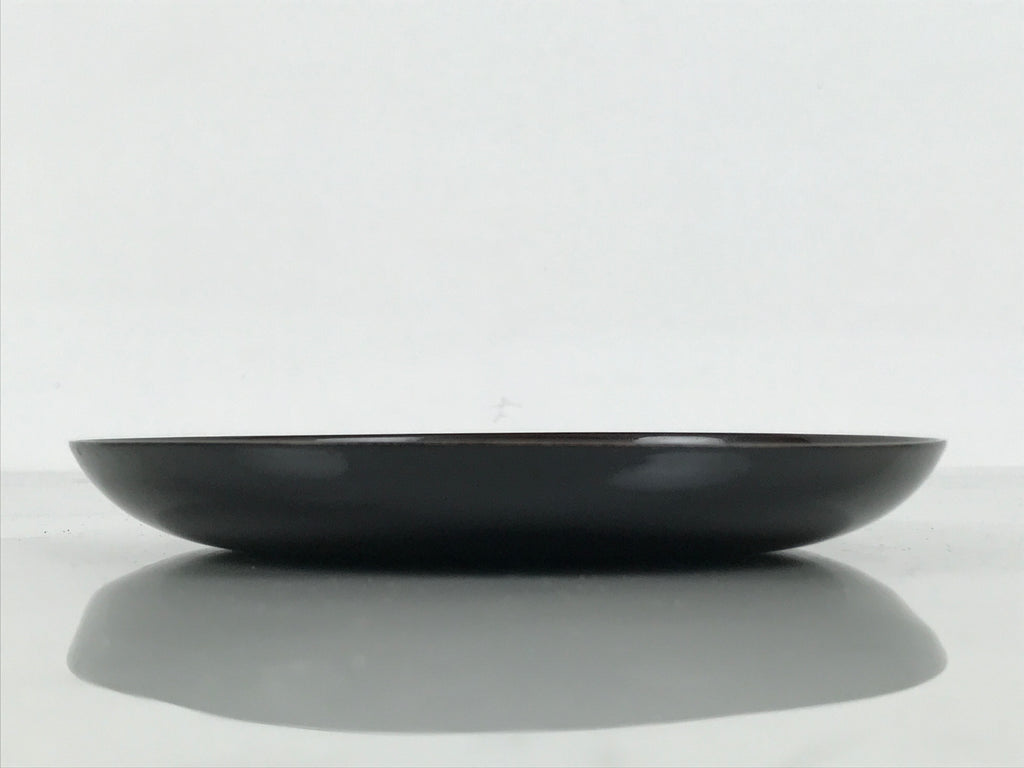 Japanese Lacquered Wooden Meimeizara Small Plate Vtg Tea Ceremony Brown L649-KT - Lacquerware-chidorivintage.com