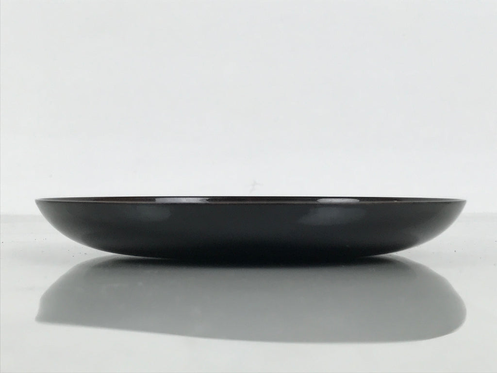 Japanese Lacquered Wooden Meimeizara Small Plate Vtg Tea Ceremony Brown L645-KT - Lacquerware-chidorivintage.com