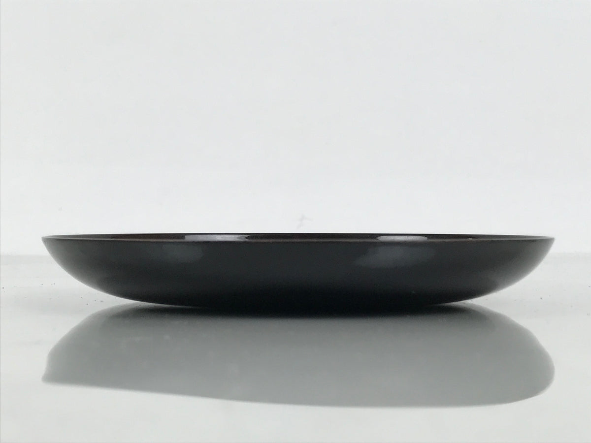 Japanese Lacquered Wooden Meimeizara Small Plate Vtg Tea Ceremony Brown L645-KT - Lacquerware-chidorivintage.com