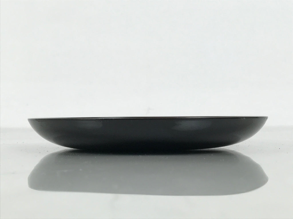 Japanese Lacquered Wooden Meimeizara Small Plate Vtg Tea Ceremony Brown L645-KT - Lacquerware-chidorivintage.com
