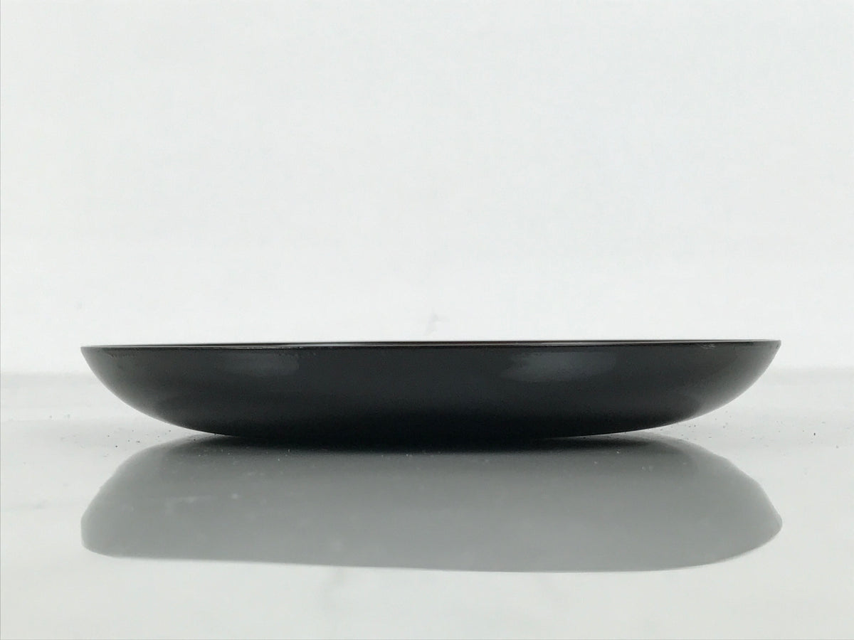 Japanese Lacquered Wooden Meimeizara Small Plate Vtg Tea Ceremony Brown L645-KT - Lacquerware-chidorivintage.com