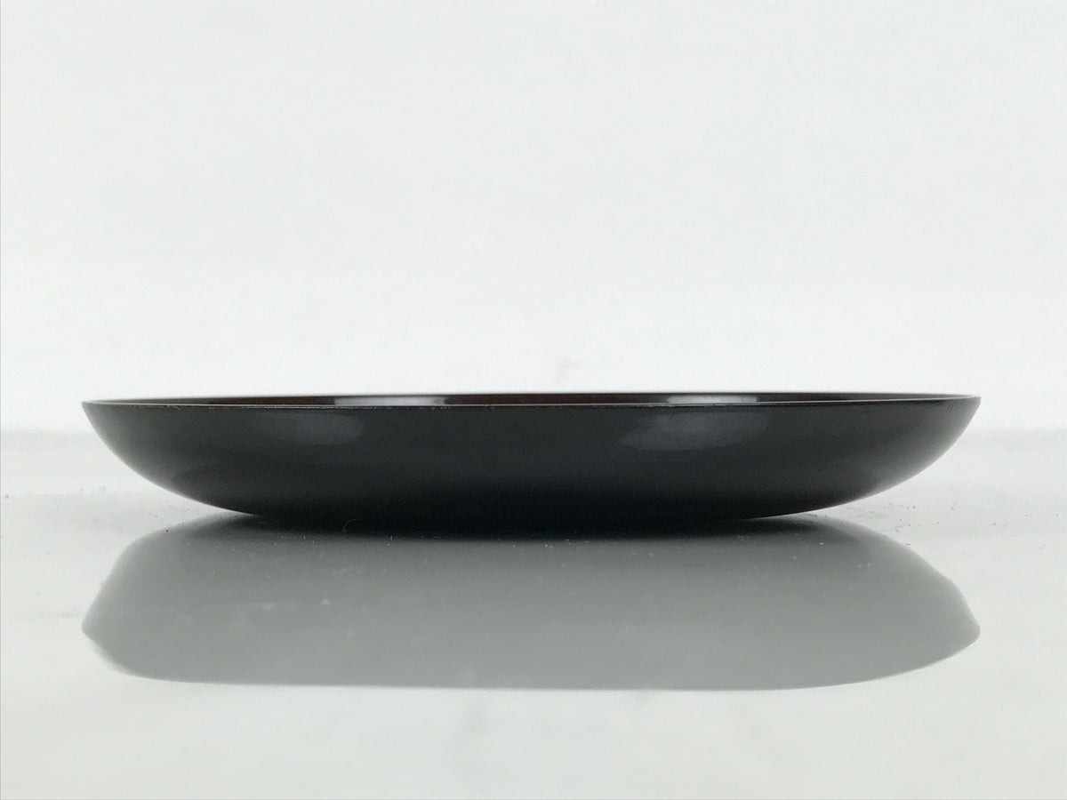 Japanese Lacquered Wooden Meimeizara Small Plate Vtg Tea Ceremony Brown L645-KT - Lacquerware-chidorivintage.com