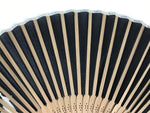 Japanese Fabric Folding Fan Sensu Vtg Bamboo Frame Hippopotamus Kaba Black 5D65-AD - Fan-chidorivintage.com