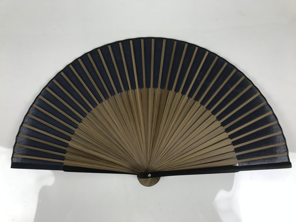 Japanese Fabric Folding Fan Sensu Vtg Bamboo Frame Blue Horse Shippo Design 5D67-AD - Fan-chidorivintage.com
