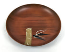Japanese Lacquer Replica Resin Meimeizara Small Plate Tea Ceremony Bamboo L654-KT - Lacquerware-chidorivintage.com