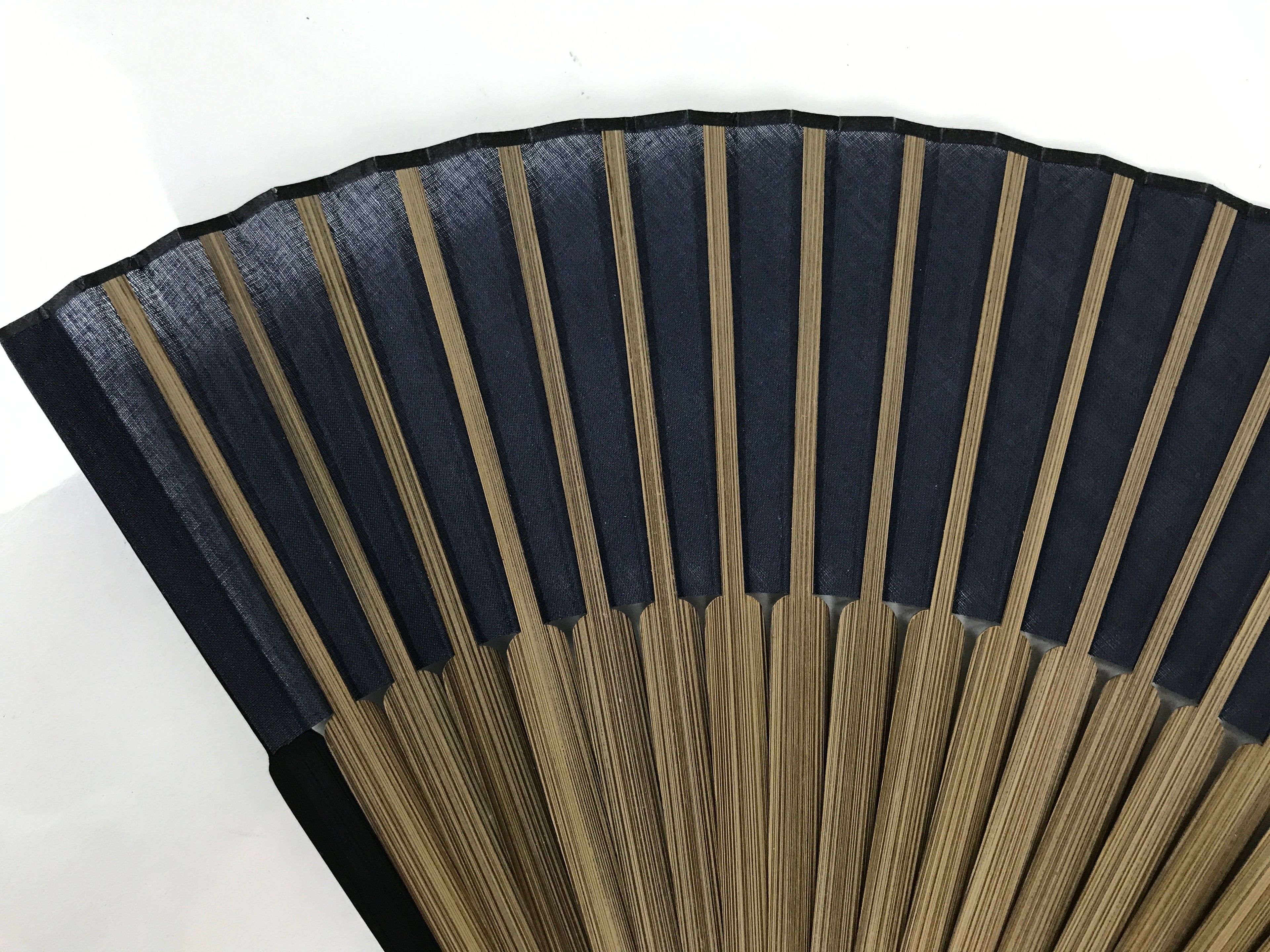 Japanese Fabric Folding Fan Sensu Vtg Bamboo Frame Blue Horse Shippo Design 5D67-AD - Fan-chidorivintage.com