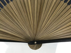 Japanese Fabric Folding Fan Sensu Vtg Bamboo Frame Blue Horse Shippo Design 5D67-AD - Fan-chidorivintage.com