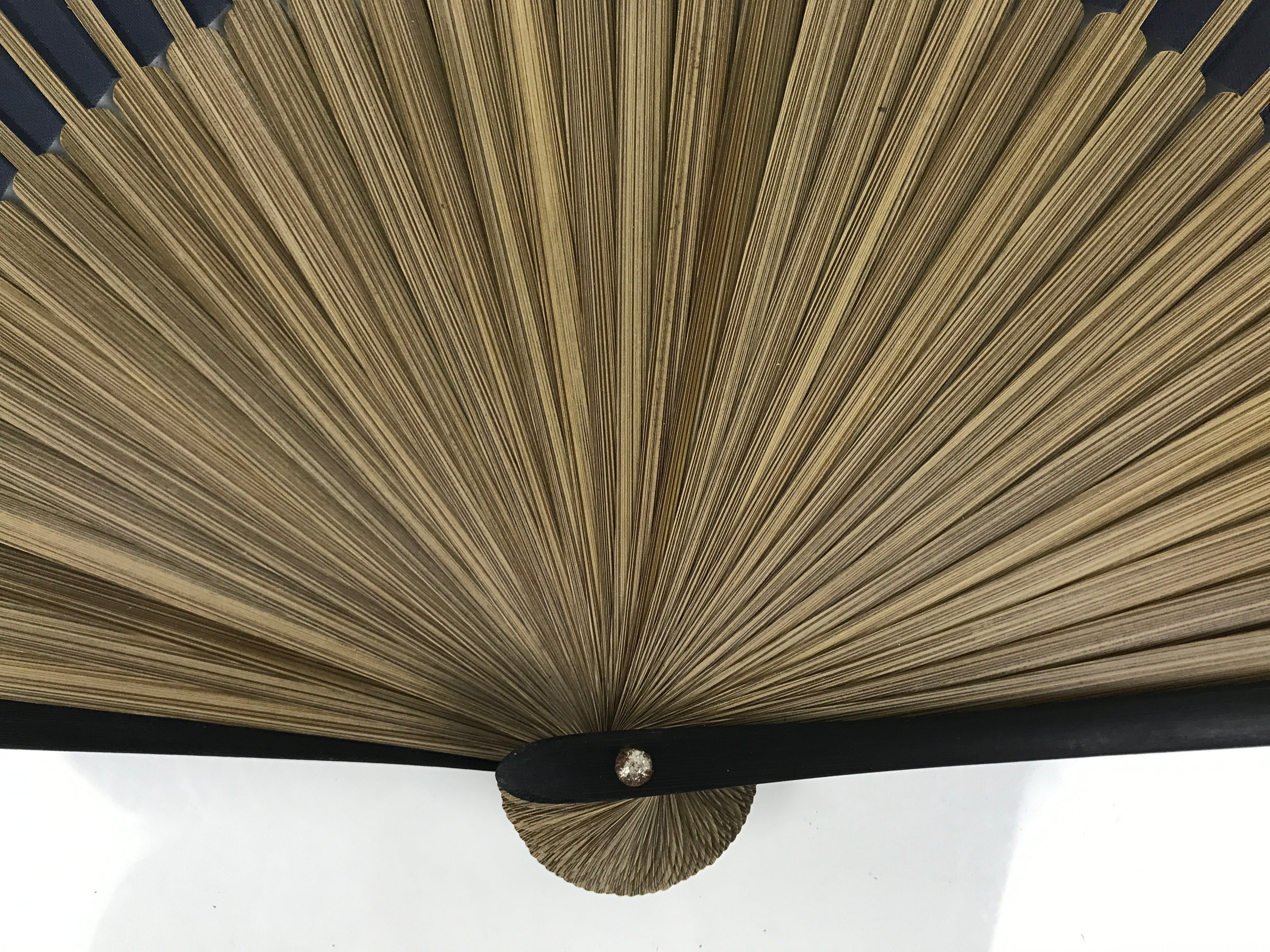 Japanese Fabric Folding Fan Sensu Vtg Bamboo Frame Blue Horse Shippo Design 5D67-AD - Fan-chidorivintage.com