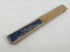 Japanese Fabric Folding Fan Sensu Vtg Bamboo Frame Cherry Bossoms Blue 5D69-AD - Fan-chidorivintage.com
