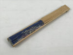 Japanese Fabric Folding Fan Sensu Vtg Bamboo Frame Cherry Bossoms Blue 5D69-AD - Fan-chidorivintage.com