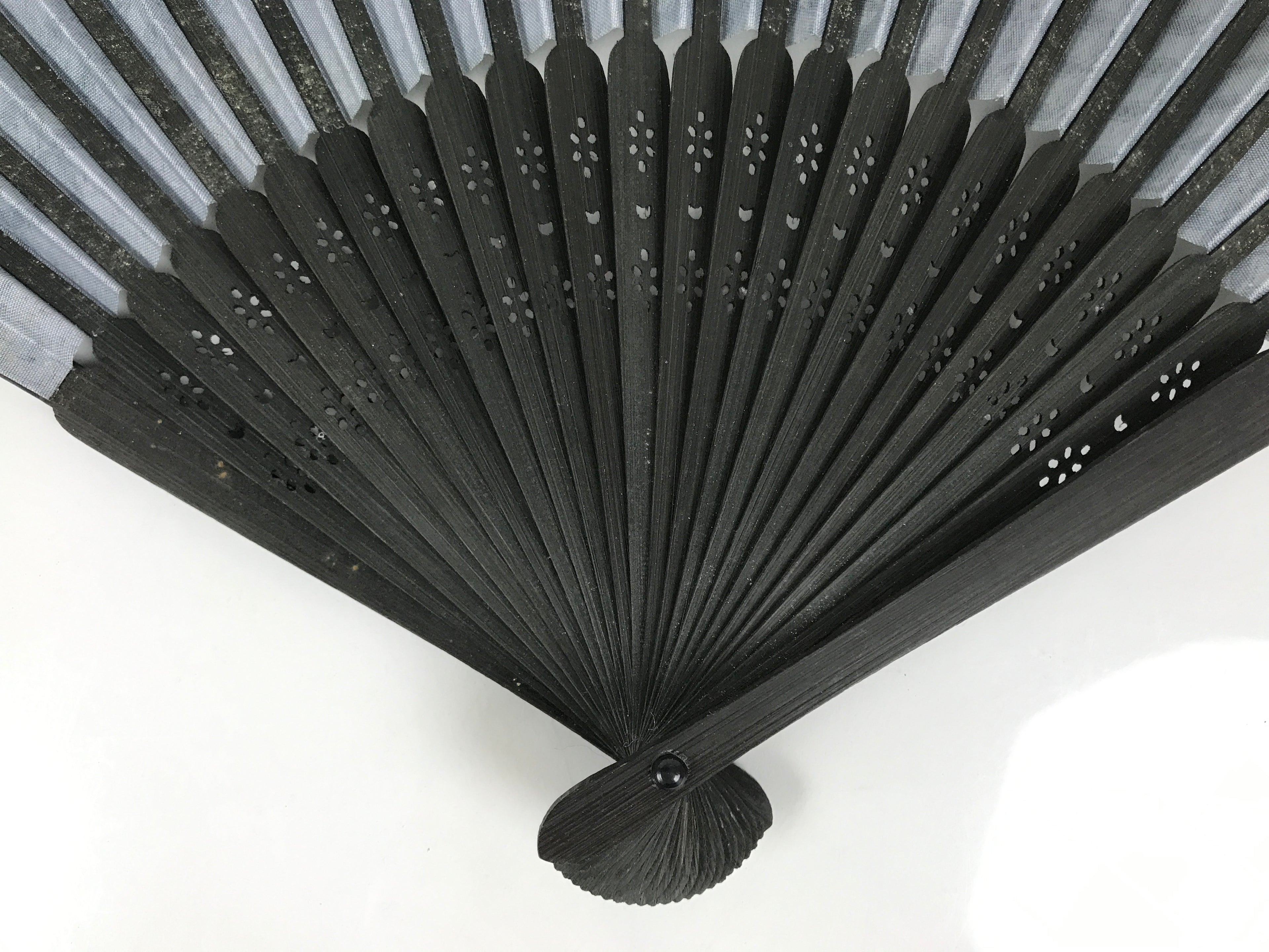 Japanese Fabric Folding Fan Sensu Bamboo Frame Traditional Shippo Design 5D70-AD - Fan-chidorivintage.com
