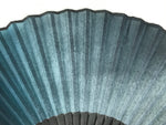 Japanese Fabric Folding Fan Sensu Vtg Bamboo Frame Dark Green Gradient 5D71-AD - Fan-chidorivintage.com