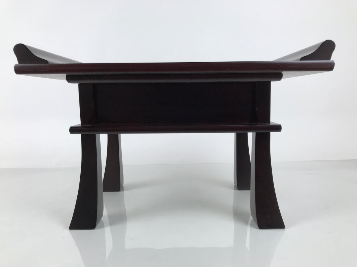 Japanese Buddhist Altar Fitting Lacquer Kyozukue Vtg Offering Table Brown BT44-OT - Buddhist-chidorivintage.com