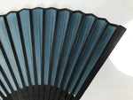Japanese Fabric Folding Fan Sensu Vtg Bamboo Frame Dark Green Gradient 5D71-AD - Fan-chidorivintage.com