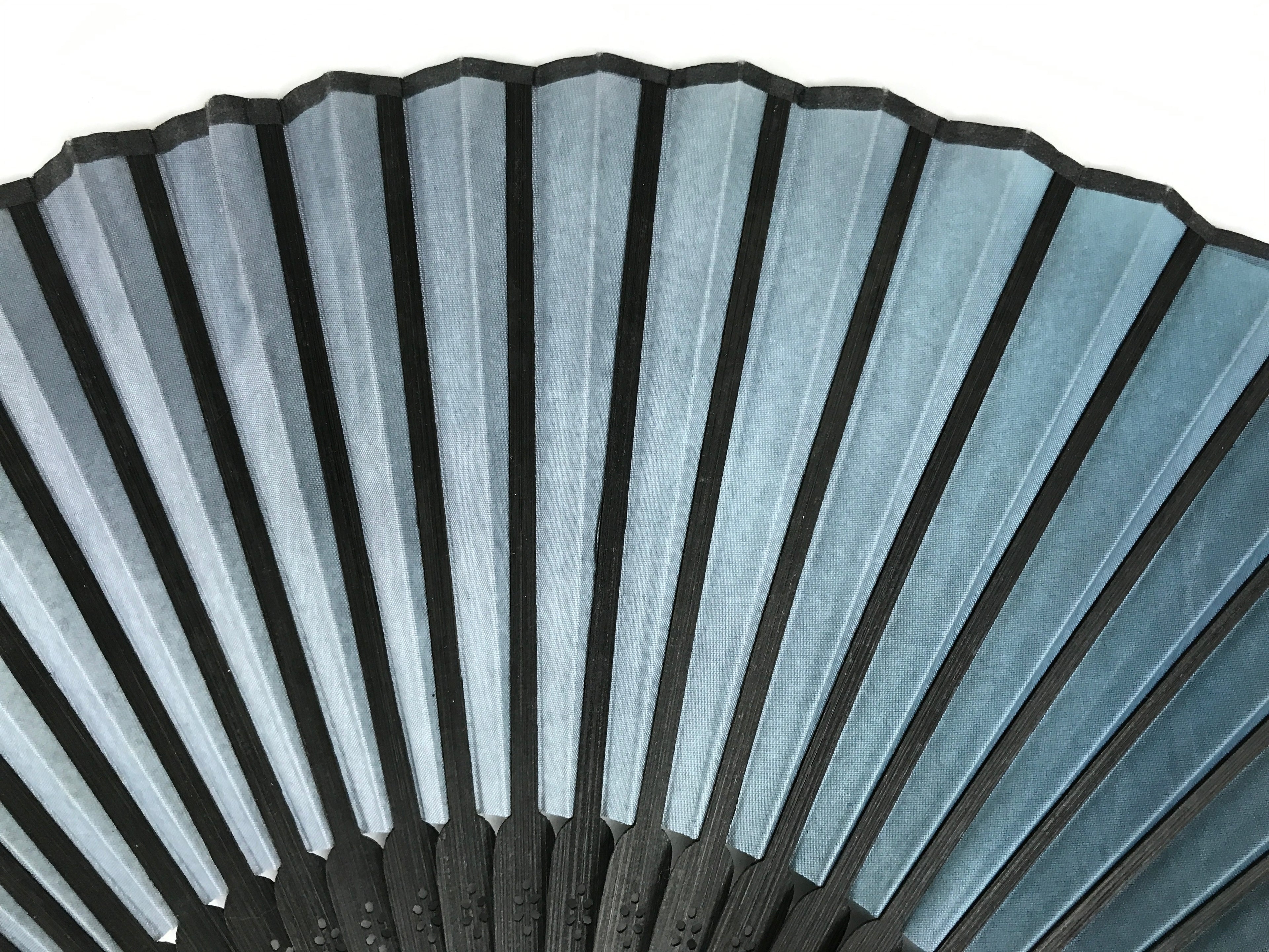 Japanese Fabric Folding Fan Sensu Vtg Bamboo Frame Dark Green Gradient 5D71-AD - Fan-chidorivintage.com