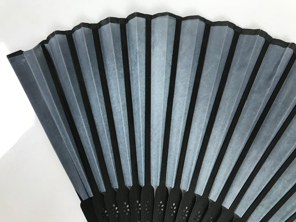 Japanese Fabric Folding Fan Sensu Vtg Bamboo Frame Dark Green Gradient 5D71-AD - Fan-chidorivintage.com