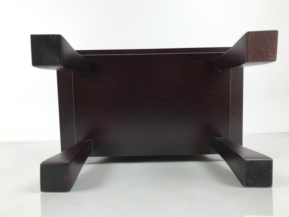Japanese Buddhist Altar Fitting Lacquer Kyozukue Vtg Offering Table Brown BT44-OT - Buddhist-chidorivintage.com