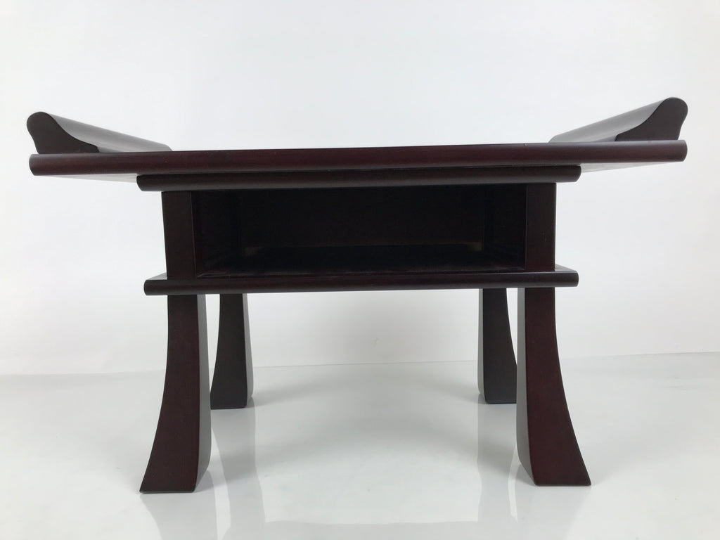 Japanese Buddhist Altar Fitting Lacquer Kyozukue Vtg Offering Table Brown BT44-OT - Buddhist-chidorivintage.com