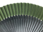Japanese Fabric Folding Fan Sensu Vtg Bamboo Cutout Frame Solid Dark Green 5D72-AD - Fan-chidorivintage.com