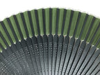 Japanese Fabric Folding Fan Sensu Vtg Bamboo Cutout Frame Solid Dark Green 5D72-AD - Fan-chidorivintage.com