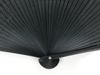 Japanese Fabric Folding Fan Sensu Vtg Bamboo Cutout Frame Solid Dark Green 5D72-AD - Fan-chidorivintage.com