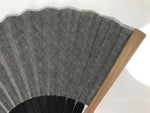 Japanese Fabric Folding Fan Sensu Vtg Bamboo Frame Simple Black White 5D76-AD - Fan-chidorivintage.com
