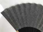 Japanese Fabric Folding Fan Sensu Vtg Bamboo Frame Simple Black White 5D76-AD - Fan-chidorivintage.com