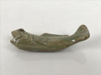 Japanese Ceramic Chopstick Rest Hashioki Vtg Utensil Holder Green Fish CR275-KT - Chopstick Holder-chidorivintage.com