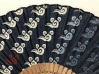 Japanese Fabric Folding Fan Sensu Bamboo Frame Tokyo Disney Mickey Blue 5D77-AD - Fan-chidorivintage.com