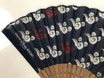 Japanese Fabric Folding Fan Sensu Bamboo Frame Tokyo Disney Mickey Blue 5D77-AD - Fan-chidorivintage.com