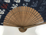 Japanese Fabric Folding Fan Sensu Bamboo Frame Tokyo Disney Mickey Blue 5D77-AD - Fan-chidorivintage.com