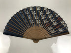 Japanese Fabric Folding Fan Sensu Bamboo Frame Tokyo Disney Mickey Blue 5D77-AD - Fan-chidorivintage.com