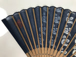 Japanese Fabric Folding Fan Sensu Bamboo Frame Tokyo Disney Mickey Blue 5D77-AD - Fan-chidorivintage.com