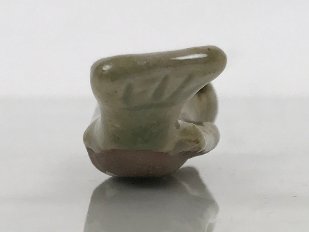 Japanese Ceramic Chopstick Rest Hashioki Vtg Utensil Holder Green Fish CR276-KT - Chopstick Holder-chidorivintage.com