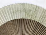 Japanese Fabric Folding Fan Vtg Sensu Bamboo Frame Green Take Leaves Brown 5D78-AD - Fan-chidorivintage.com