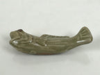 Japanese Ceramic Chopstick Rest Hashioki Vtg Utensil Holder Green Fish CR278-KT - Chopstick Holder-chidorivintage.com