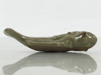 Japanese Ceramic Chopstick Rest Hashioki Vtg Utensil Holder Green Fish CR278-KT - Chopstick Holder-chidorivintage.com