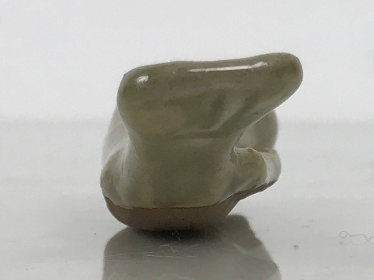 Japanese Ceramic Chopstick Rest Hashioki Vtg Utensil Holder Green Fish CR278-KT - Chopstick Holder-chidorivintage.com