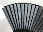Japanese Fabric Folding Fan Vtg Sensu Bamboo Frame Black Asanoha Pattern 5D81-AD - Fan-chidorivintage.com